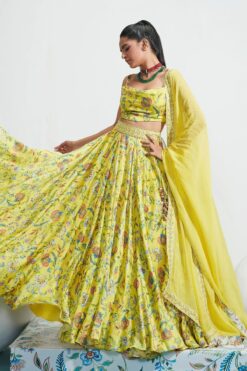 Yellow Satin Organza Daniya Botanical Print Lehenga Set -Lillys Clothing Shop 254 1800x1800 6d83d7c4 a770 434d bbcd 83e5f5fcb9ac