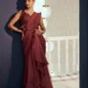 Boysenberry Drape Saree