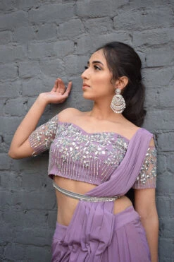 Dream Lilac Drape Saree -Lillys Clothing Shop 29765f b17dc359195848628d22c0705ad91834 mv2