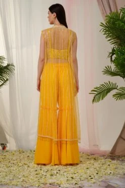 Isadora Yellow Georgette Corset And Sharara Pant Set -Lillys Clothing Shop 2 1024x1024 2x a07a0de0 63ba 4526 a6d4 3e8285b8486e