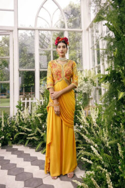 Silk Blouse With Asymetrical Neck And Waist Line Embroidered With Multi Colour Thread -Lillys Clothing Shop 2 510x 2x.progressive 2f1e838d fb64 4d69 be5e 77850ee0827b