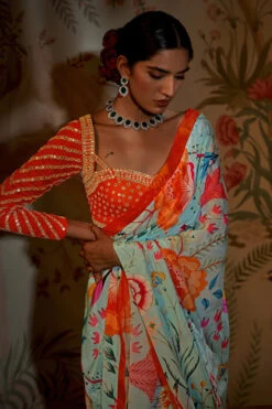 Aqua Gulzar Saree -Lillys Clothing Shop 2 700x 4e064c8b 3c3a 4942 b064 0f941def6f89