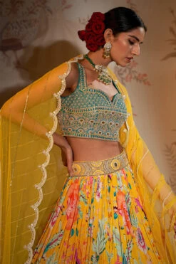 Teal Blouse Lehenga -Lillys Clothing Shop 2 700x 5a06156c 7ed3 4b38 a1b1 1064eddc413c