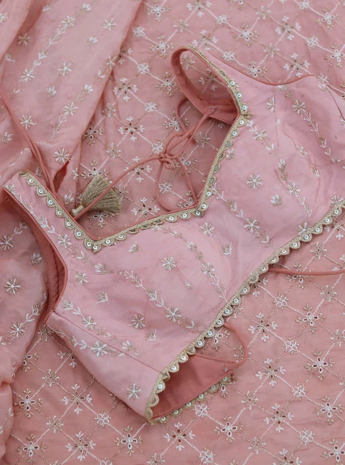 Mulmul Crepe Banni Pink Saree 7 Mulmul Crepe Banni Pink Saree - Image 7