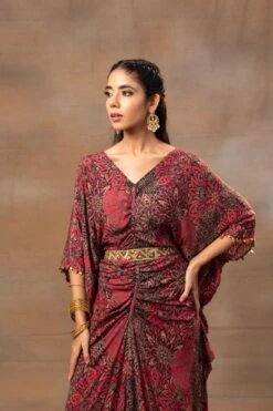 Pink Printed Draped Dress With Embroidered Belt 7 Pink Printed Draped Dress With Embroidered Belt -Lillys Clothing Shop 3G5A0300 3000x 4ed6b9a4 6f0f 4127 acd4 959185658467