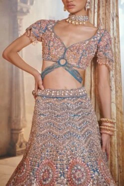 Turquoise Embroidered Bridal Lehenga -Lillys Clothing Shop 3 3d7a3048 d298 45fc b23d e27f82bf72a1