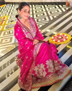 Hina Khan In Golconda Kyra Sharara Set