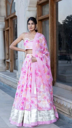 Haadiya Muslin Lehenga Set