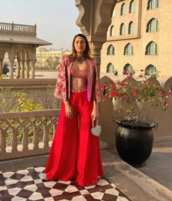 Malvika Raaj In Taaiba Pant Set