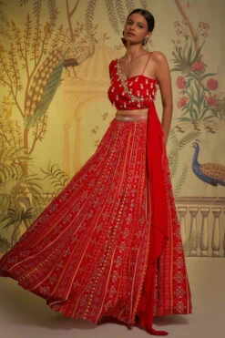 Scarlet Patola One Shoulder Drape Lehenga -Lillys Clothing Shop 4 700x 8c514b82 6e4f 4638 85d5 47e134c715fd
