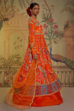 Tangerine Anarkali Lehenga -Lillys Clothing Shop 4 700x e374d8e8 07e5 44d2 ae48 23bb3f9fa0f9