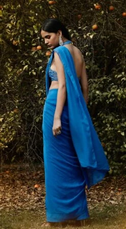 Royal Blue Pre Draped Saree -Lillys Clothing Shop 5 1100x 469f7054 9298 4ccc a5af 07dae62662f1