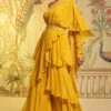 Yellow Bandhani Frill Saree -Lillys Clothing Shop 5 700x d53ba65f f596 4f06 8ae9 9d419fb078c6