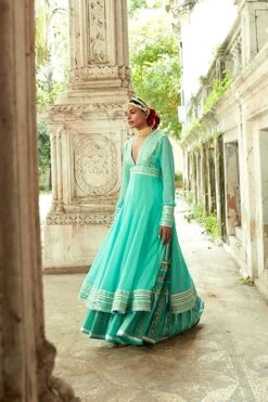 Lamiya V Neck Kurta With Sharara -Lillys Clothing Shop 6021 2 1