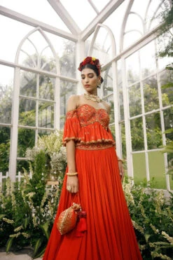 Silk Blouse With Gerogette Frills And Shaded Georgette Skirt -Lillys Clothing Shop 6 510x 2x.progressive df55f0d5 09ab 4f70 b186 103abb88856b