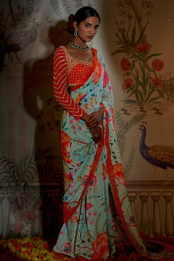 Aqua Gulzar Saree