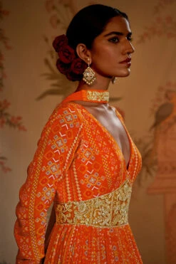 Tangerine Patola Anarkali -Lillys Clothing Shop 6 700x 49169280 342f 4c53 8511 fe4023ad3eaa