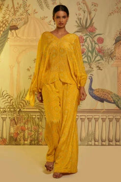 Bandhani Yellow Cord Set