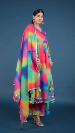 Rainbow Organza Anarkali Set -Lillys Clothing Shop 7 600x b86460ac aea7 4fed 9aa4 dd7353d08606