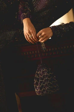 Purple And Gold Potli