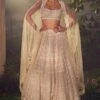 Blush Ivory Tulle Lehenga