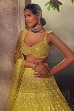 Lime Green Tulle Lehenga -Lillys Clothing Shop AA09 08 2310748