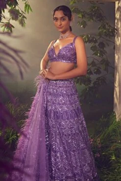 Purple Haze Tulle Lehenga -Lillys Clothing Shop AA09 08 2310775