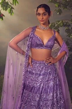 Purple Haze Tulle Lehenga -Lillys Clothing Shop AA09 08 2310800