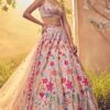 Rosewater Pink Organza Lehenga