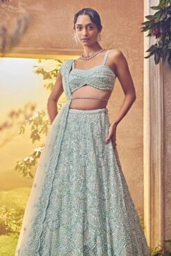 Mint Green Tulle Lehenga -Lillys Clothing Shop AA09 08 239682