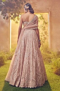 Salmon Organza Lehenga -Lillys Clothing Shop AA09 08 239882