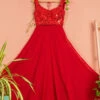 Red Mirror Anarkali Set -Lillys Clothing Shop AAS83FRONT 1024x1024 53ce6f03 6944 425e 94d1 f3215c0993ee