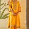Yellow Chanderi Silk Choga Set -Lillys Clothing Shop AMN5143
