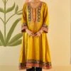 Mustard Satin Choga Set -Lillys Clothing Shop AMN5240