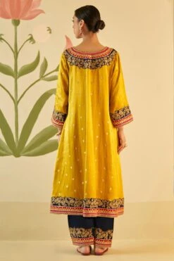 Mustard Satin Choga Set -Lillys Clothing Shop AMN5248