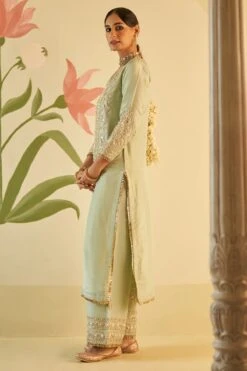 Mint Green Tissue Kurta Set -Lillys Clothing Shop AMN5286