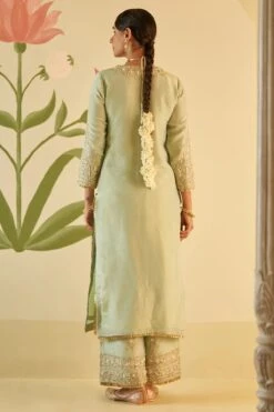 Mint Green Tissue Kurta Set -Lillys Clothing Shop AMN5289