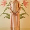 Peach Tissue Kurta Set