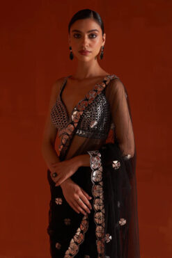 Black Net Saree -Lillys Clothing Shop ANG8197 720x 4dc32b7f 9046 4fc4 a68e c7fd1cb4da6d