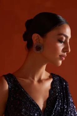 Midnight Blue Georgette Saree -Lillys Clothing Shop ANG8305