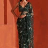 Hunter Green Net Saree -Lillys Clothing Shop ANG8422 720x 63fa27b6 9fd7 4cbc 9ce4 4e76312f9323