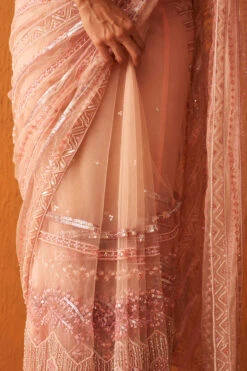 Rose Pink Net Saree -Lillys Clothing Shop ANG8626 720x c28cce74 42b0 4bcc bbdd f1276312001d
