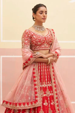 Red Raw Silk Lehnga Set -Lillys Clothing Shop ANG9866 720x 782f70de ee91 4f86 84ba 6dac53ffbd35
