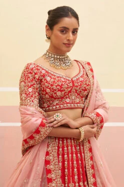 Red Raw Silk Lehnga Set -Lillys Clothing Shop ANG9868 720x 3f8a6ab1 b3f0 48ac 8094 3b7cb14799ff