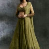 Olive Green Lehenga With Dupatta And Belt -Lillys Clothing Shop ANSC201933 1