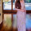 Off White Lavender Shimmer Saree -Lillys Clothing Shop ANSC21011 1