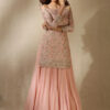Pink Sequins Handwork Kurta With Flared Pants -Lillys Clothing Shop ANWC022 1