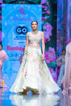 The Flamingo Flock Lehenga In Powder Yellow
