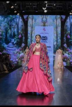 The Grandiose Toucan Anarkali Jacket Lehenga Set