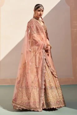 Mustard Organza Double Duppatta Lehenga Set -Lillys Clothing Shop ASL6233